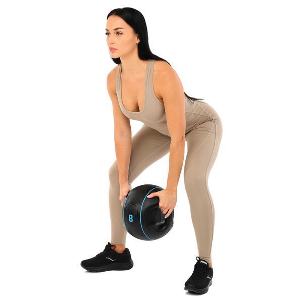 Медбол м'яч медичний дворучний з хватами LiveUp Medicine Ball LP8111-8 8кг чорний LP8111-8 фото