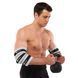 Налокотники для жиму компресійний бинтовий регульований ADJUSTABLE ELBOW SLEEVE EZOUS C-08 2шт сірий-чорний C-08 фото 5