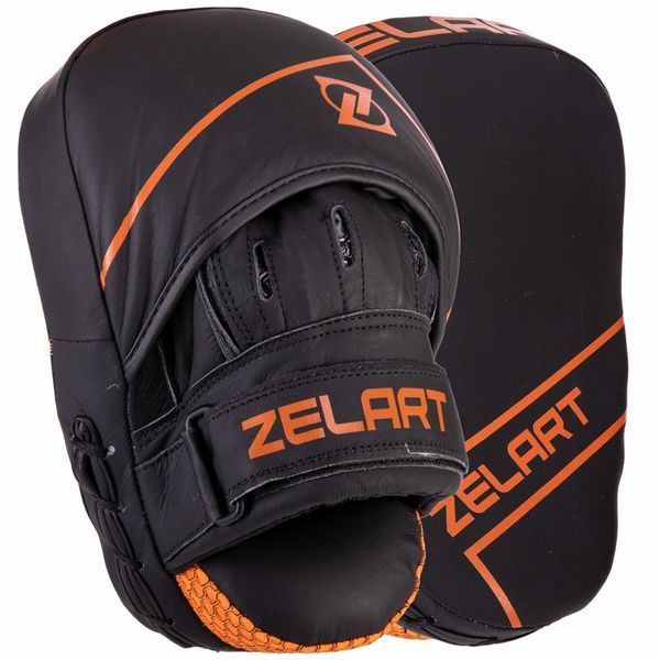 Лапа боксерская изогнутая тренировочная кожа Zelart VL-3148 25x18x5см 2штуки цвета в ассортименте VL-3148 фото