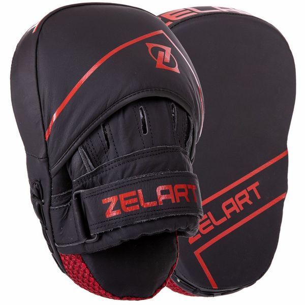 Лапа боксерская изогнутая тренировочная кожа Zelart VL-3148 25x18x5см 2штуки цвета в ассортименте VL-3148 фото