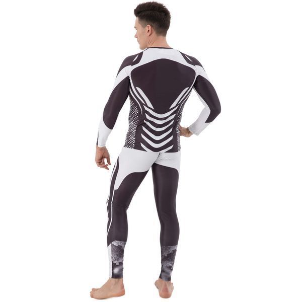 Компрессионные штаны леггинсы тайтсы Domino KC210-18 S-2XL черный-белый KC210-18 фото