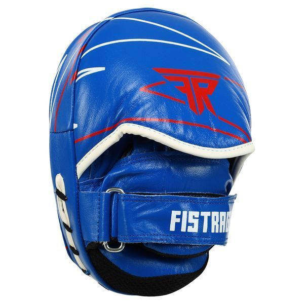 Лапа боксерская изогнутая тренировочная кожа FISTRAGE PRO TRAINING VL-9351 17х4х22см 2штуки синий VL-9351 фото