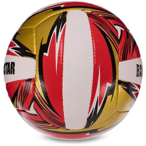 М'яч волейбольний BALLONSTAR LG3507 №5 PU червоний-білий-золотий LG3507 фото