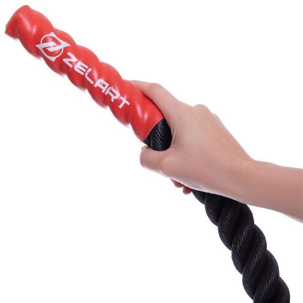 Канат для кроссфита Combat Battle Rope Zelart FI-2597-12 12м черный FI-2597-12 фото