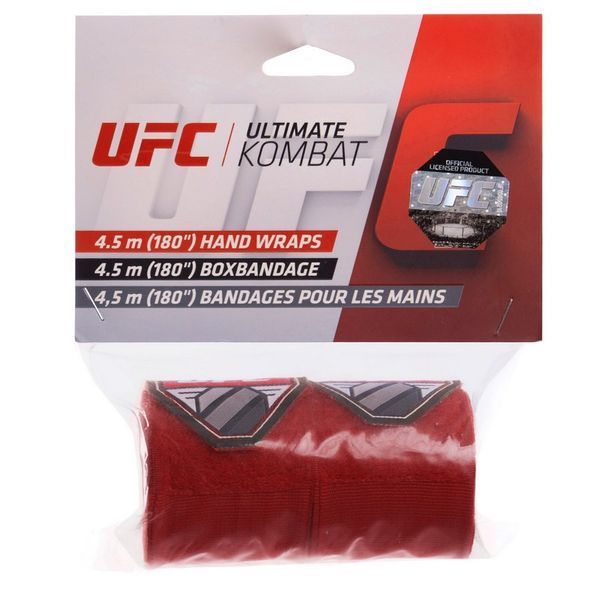 Бинти боксерські бавовна з еластаном 2штуки UFC Contender UHK-69770 4,5м червоний UHK-69770 фото