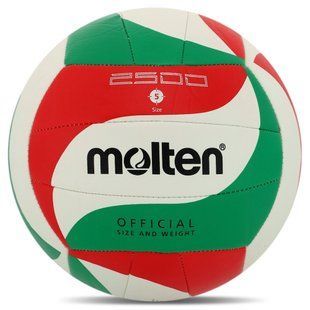 М'яч волейбольний MOLTEN V5M2500 №5 PU білий-зелений-червоний V5M2500 фото