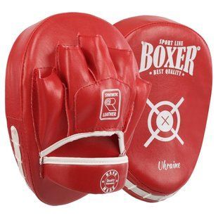 Лапа боксерская изогнутая тренировочная Кожвинил BOXER NEW 2011-N 19х23х4см 2штуки цвета в ассортименте 2011-N фото