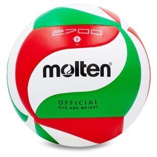 М'яч волейбольний MOLTEN V5M2700 №5 PU білий-зелений-червоний V5M2700 фото