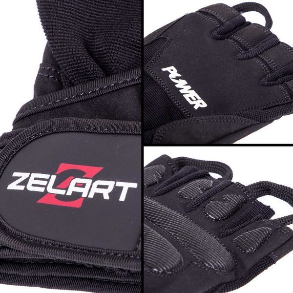 Перчатки для фитнеса и тяжелой атлетики Zelart SB-161057 S-XXL черный SB-161057 фото