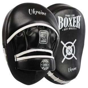 Лапа боксерская изогнутая тренировочная Кожвинил BOXER NEW 2013-N 23х19х4,5см 2штуки цвета в ассортименте 2013-N фото