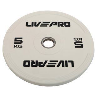 Бамперные диски резиновые Bumper Plates LiveUp LP8332-5 &oslash;50.5мм 5кг белый LP8332-5 фото