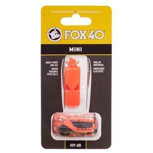 Свисток спортивний суддівський пластиковий зі шнурком MINI FOX40-MINI кольори в асортименті FOX40-MINI фото