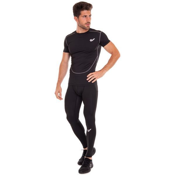Компрессионные штаны леггинсы тайтсы JASON JS-803 M-2XL черный JS-803 фото