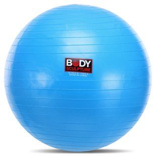 Фитбол мяч для фитнеса глянцевый BODY SCULPTURE BJBB-001TBL-26N &oslash;65см синий BJBB-001TBL-26N фото
