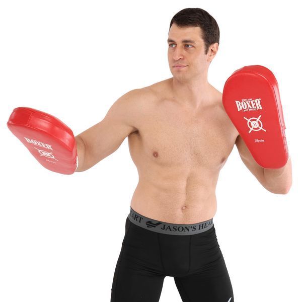 Лапа боксерская прямая тренировочная удлиненная Кожвинил BOXER NEW 2009-N 40х21х4,5см 2штуки цвета в ассортименте 2009-N фото