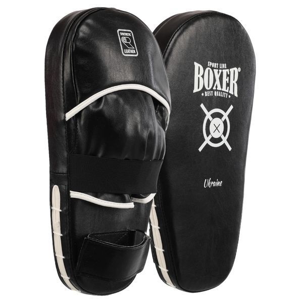 Лапа боксерская прямая тренировочная удлиненная Кожвинил BOXER NEW 2009-N 40х21х4,5см 2штуки цвета в ассортименте 2009-N фото