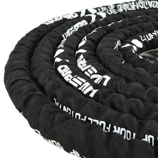 Канат для кросфіту в захисному рукаві BATTLE ROPE LiveUp LP8172-9 9м чорний LP8172-9 фото