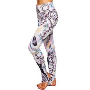 Лосини легінси спортивні жіночі зі штрипками Domino YH59 S-L білий-коричневий YH59 фото