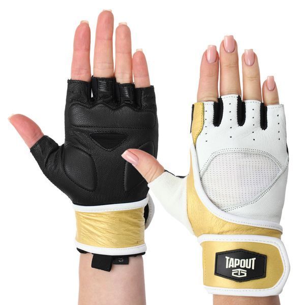 Перчатки для фитнеса и тяжелой атлетики TAPOUT SB168513 XS-M белый-желтый SB168513 фото
